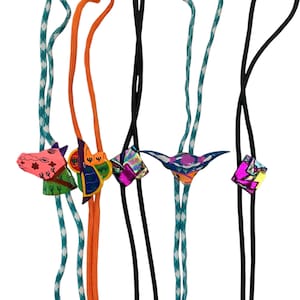 Abstract Bolo Tie: Colorful Western Rodeo Lariat Necklace