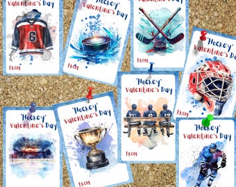 Hockey Valentine Cards | Sports Team Valentines (Digital Download)
