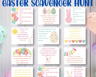 Printable Easter Scavenger Hunt for Kids | Treasure Hunt Clues (Digital Download)