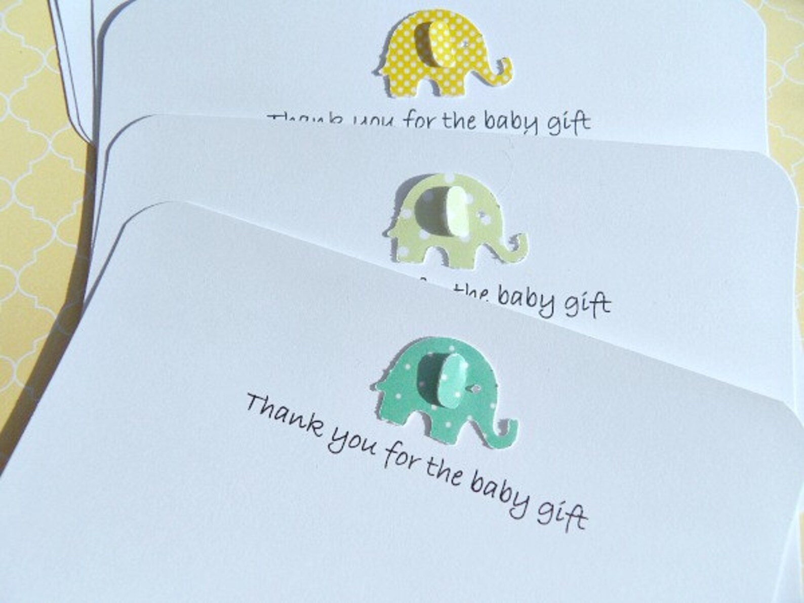Baby Gift Thank You Cards, Baby Shower Thank You Cards, Baby Girl