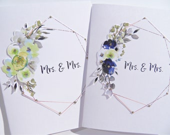 Same Sex Wedding Cards, Gay Wedding Day Cards, Mrs and Mrs, Lesbian Wedding Cards