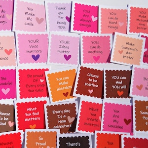 Cartes de mots d'encouragement, 30 cartes de remerciements, cartes de remerciements pour la rentrée. Cartes de correspondance pour le déjeuner, cartes de gentillesse, cartes de positivité