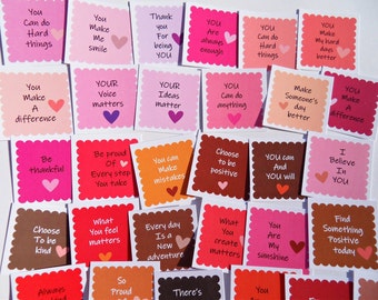 Small Encouragement Cards, 30 Shout out cards Compliment Cards, Back to School Cards. Lunch Note Cards, Kindness Cards, Positivity Cards