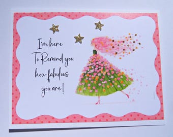 Woman Encouragement Card, Inspirational Affirmation card for women, Empowerment card for girls