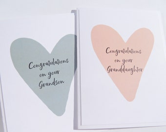 New Grandchild. Card for Grandparents. Pregnancy Announcement Card. Pregnancy Reveal. New Grandma. New Grandpa Congratulations. gch