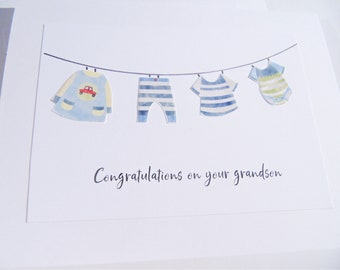 New Grandson. Card for Grandparents. Pregnancy Announcement Card. New Grandma Card. Grandpa Congratulations. Grandson. gs