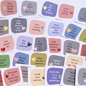 Cartes de mots d'encouragement, 30 cartes de compliments, cartes d'inspiration, cartes de correspondance pour le déjeuner, cartes de gentillesse, cartes de positivité