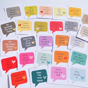 Cartes de mots d'encouragement, 75 cartes d'affirmation, cartes de camp d'été, cartes de compliments, source d'inspiration, cartes de correspondance pour le déjeuner, cartes de gentillesse