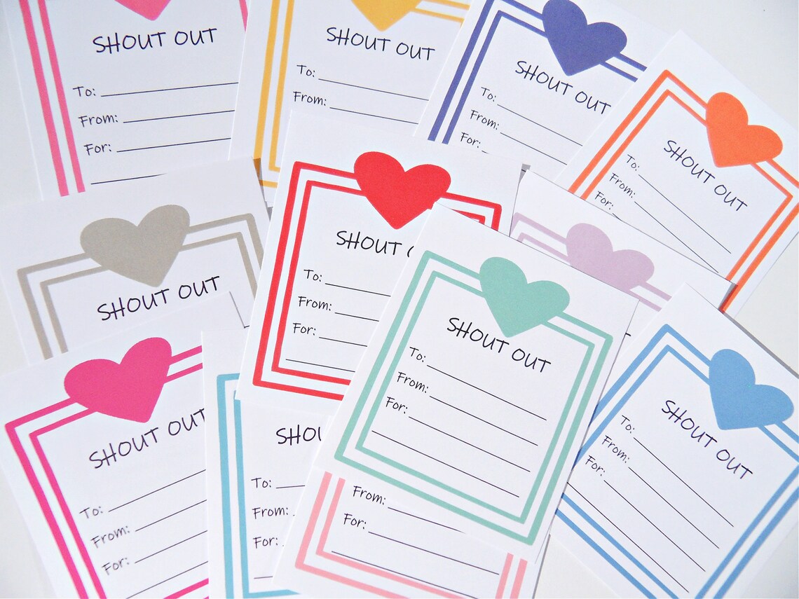 Printable Teacher Shout Out Cards Kindness Cards Good Work - Etsy