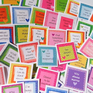 Cartes d'encouragement colorées amusantes, 45 cartes d'affirmation, sacs à surprises d'anniversaire, cartes de compliments, cartes d'inspiration, cartes de gentillesse