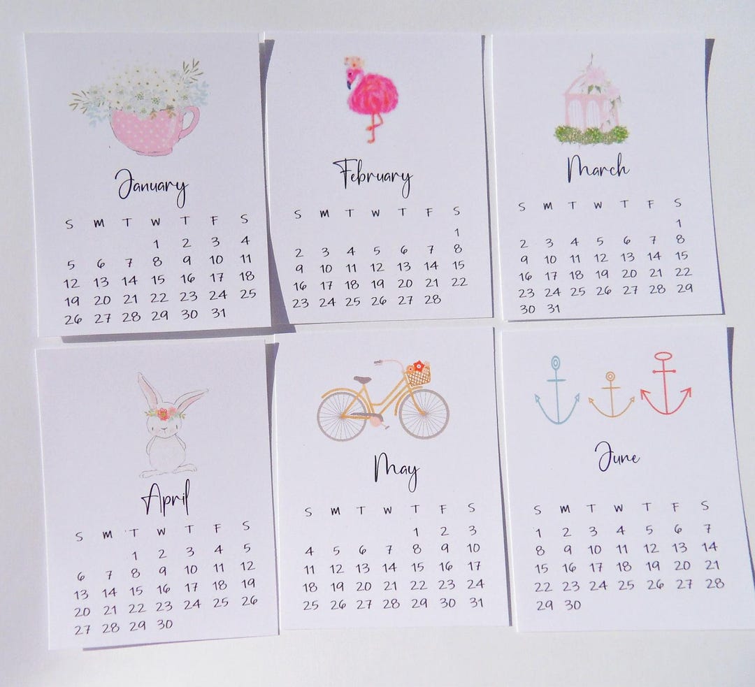 2025 Pocket Calendar. Small Calendar. 3 Inch X 4 Inch. Watercolor ...