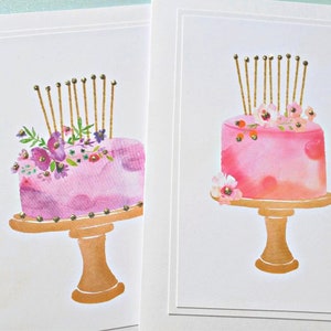 Carte de joyeux anniversaire, carte de gâteau d'anniversaire, carte d'anniversaire de gourmet, jolie carte d'anniversaire pour elle, carte pour boulanger, invitations à une fête, scc6