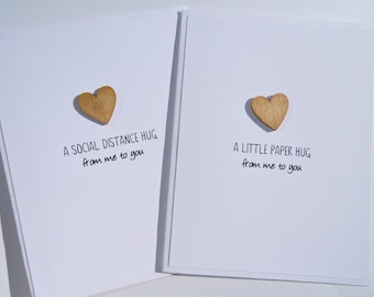 Thinking of You card, Encouragement Affirmation, Cancer Support Card, Breakup, Paper Heart Card, Pet Loss Card,ph20