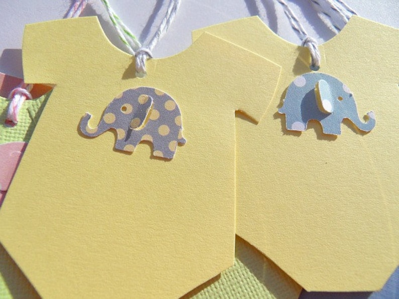 Baby Shower Gift Tags 6 Baby Gift Tags Elephant Gift Tags Baby Girl Shower Gift Tags Baby Boy Shower Gift Tags image 4