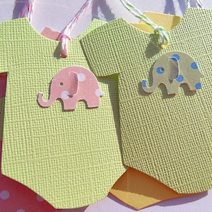 Baby Shower Gift Tags 6 Baby Gift Tags Elephant Gift Tags Baby Girl Shower Gift Tags Baby Boy Shower Gift Tags image 2
