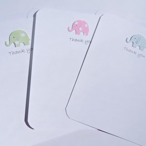 Cartes de remerciement pour baby shower. Petite fille. Petit garçon. 10 cartes de remerciement pour bébé Genre neutre. Adorable carte de bébé animal