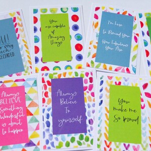 Small Cards Affirmation Cards Inspirational Quotes Lunch Note Cards Teen Support cards Anxiety Support Cards Encouragement Cards