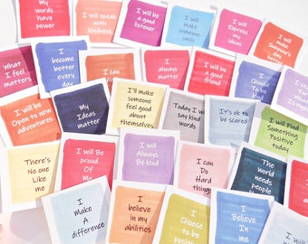 Small Cards Affirmation Cards Inspirational Quotes Lunch Note Cards Teen Support cards Anxiety Support Cards Encouragement Cards
