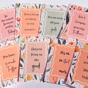 Lot de 18 petites cartes d'encouragement, affirmations quotidiennes, soutien contre l'anxiété, manifestations quotidiennes, cartes de soutien pour adolescents, cartes de consolidation d'équipe,