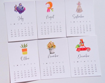 2027 Pocket Calendar. Small Compact Calendar. 3 x 4 inch calendar. Planner Inserts