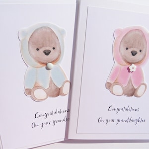 Nouvelle petite-fille. Nouveau petit-fils. Carte pour les grands-parents. Faire-part de grossesse. Révélation de grossesse. Nouvelle grand-mère grand-père. gggb