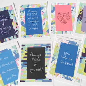 Small Cards Affirmation Cards Inspirational Quotes Lunch Note Cards Teen Support cards Anxiety Support Cards Encouragement Cards