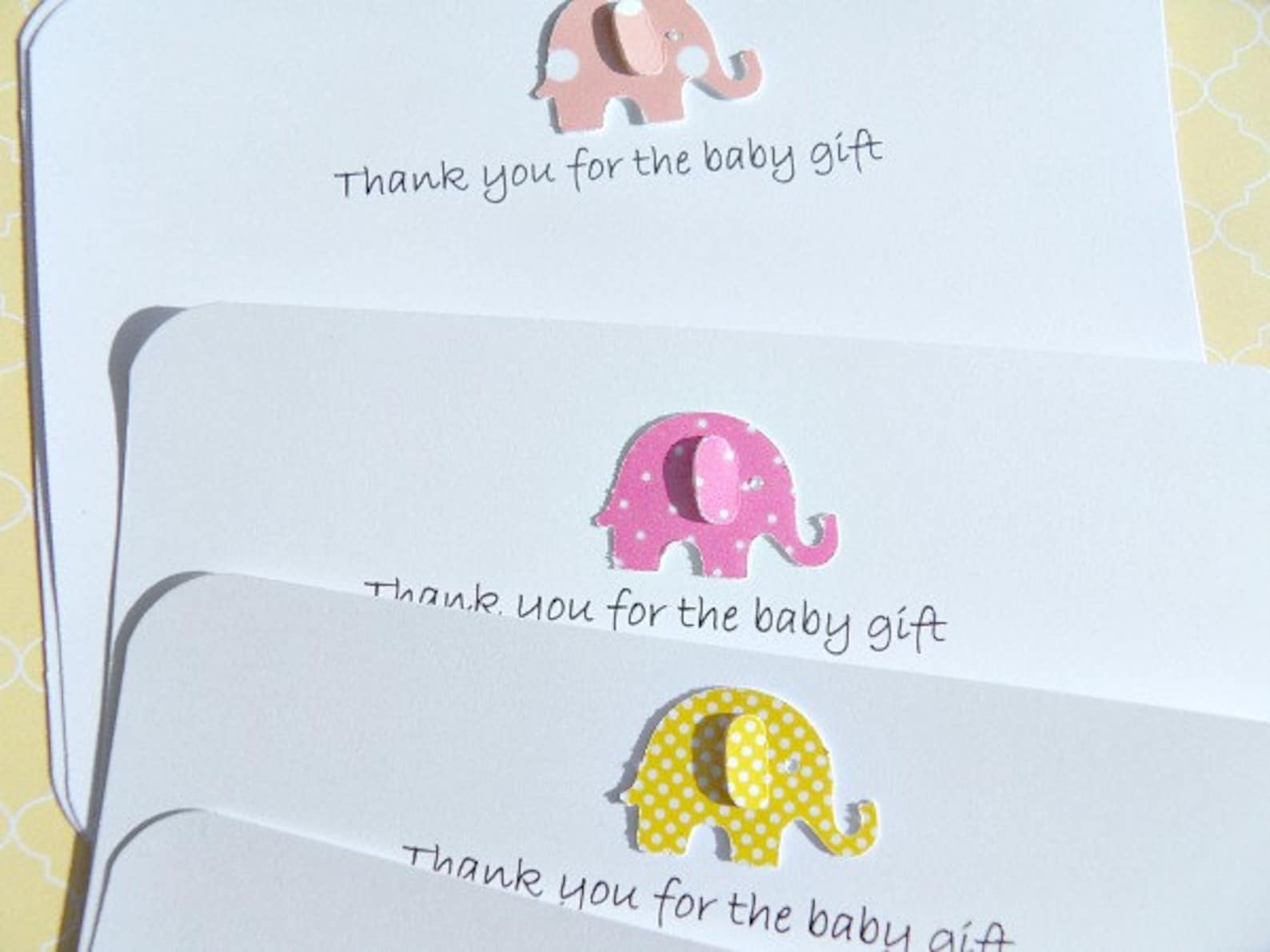 Baby Gift Thank You Cards, Baby Shower Thank You Cards, Baby Girl