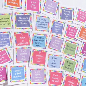 Cartes de mots d'encouragement, 30 cartes d'affirmations du jour, cartes de gentillesse, cartes de soutien à l'anxiété, cartes de rentrée scolaire, cartes de positivité