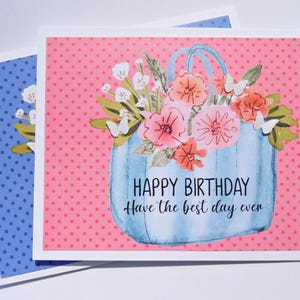 Carte d'anniversaire pour soeur, petite amie, fille, maman, belle-mère, cadeau d'anniversaire pour professeur, collègue, cartes d'anniversaire florales