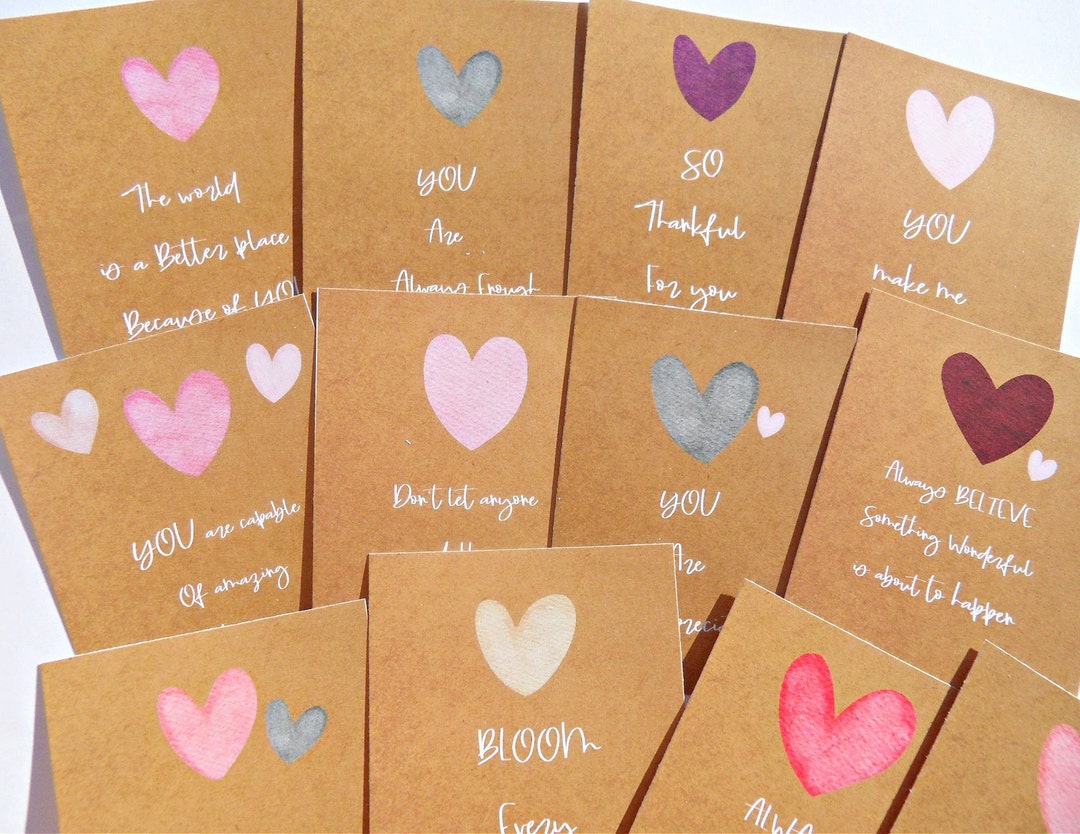 Printable Encouragement Cards, 12 Affirmation Cards, Inspirational ...