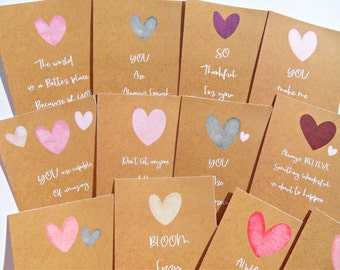 Printable encouragement cards, 12 Affirmation Cards, Inspirational Quotes, Digital Download, Compliment cards, Positivity Cards, Shout Out