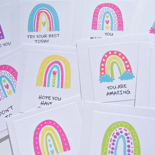 Inspirational Kids Lunch Box Cards Printable - Etsy