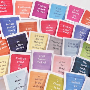 Cartes de positivité, 30 cartes d'affirmation, cartes d'encouragement, sacs butin d'anniversaire, cartes de soutien à l'anxiété, cartes de correspondance pour le déjeuner