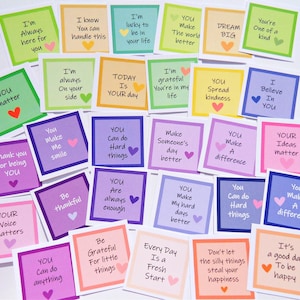 Mini cartes d'encouragement, 75 cartes de vœux, Cartes de compliments, Inspiration, Cartes de correspondance pour le déjeuner, Cartes de gentillesse