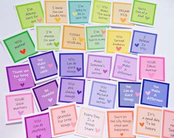 Mini Encouragement Cards, 75 Positivity Affirmation Cards, Compliment Cards, Inspirational, Back to school cards, Kindness Cards