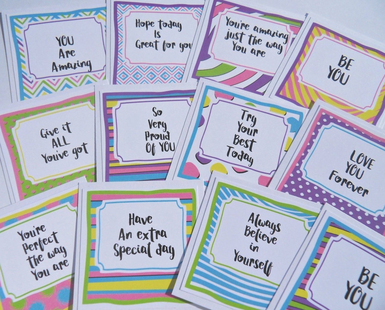 Small Cards Affirmation Cards Inspirational Quotes Lunch Note Cards Teen Support cards Anxiety Support Cards Encouragement Cards