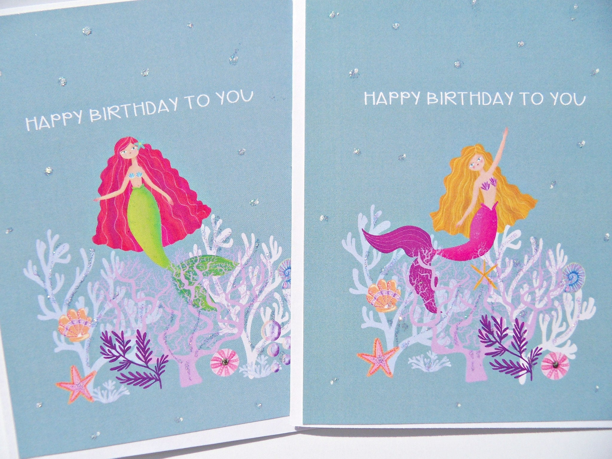 Mermaid Birthday Card Girl Birthday Card Cards for Little - Etsy