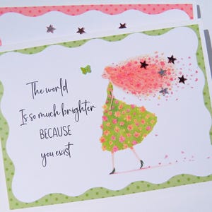 Carte d'encouragement pour femme, carte de positivité pour fille, carte pour fille, soeur, maman, merci à un collègue, carte d'anniversaire pour elle, je vous remercie