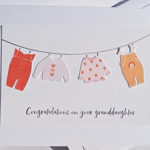 Nouvelle petite-fille. Carte pour les grands-parents. Faire-part de grossesse. Révélation de grossesse. Nouvelle grand-mère Grand-père, petite-fille. g