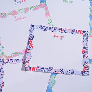 Papeterie nautique imprimable en forme de coquillage, 12 cartes postales, notes de remerciement pour la douche nuptiale, cartes de remerciement pour baby shower, cadeau pour un collègue de l'équipe