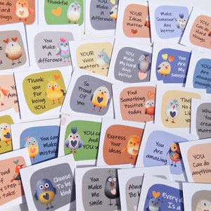 Mini cartes d'encouragement pour enfants, 30 cartes d'affirmation, cartes d'inspiration, cartes de correspondance pour le déjeuner, cartes de camp d'été, cartes de positivité