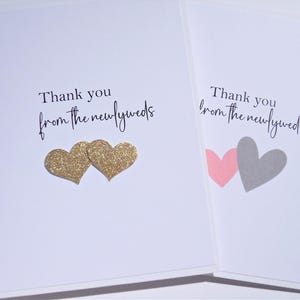 Wedding Gift Thank You Cards, Bridal Shower Thank You Notes, Bridal Party Thank You Cards, Newlywed Thank You Cards, nty1