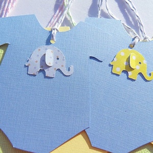 Baby Shower Gift Tags 6 Baby Gift Tags Elephant Gift Tags Baby Girl Shower Gift Tags Baby Boy Shower Gift Tags image 3