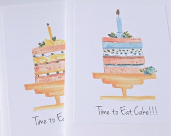 Birthday Cake Card, Celebration Card, Eat Cake Card, Birthday Card for women, Card for Girlfriend, Cards for Her, Funny cards, gkc12