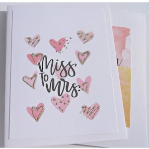 Carte de future mariée, carte de fiançailles, Mademoiselle à Mme, EVJF, mariage homosexuel, mtms1