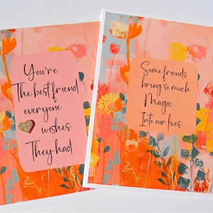 Carte meilleur ami, carte d'encouragement de l'amitié, carte personne merveilleuse, carte de remerciement meilleure amie, carte de remerciement petite amie, bfc5