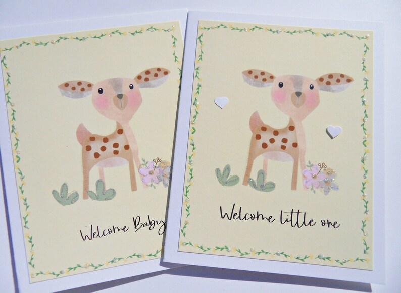 Welcome Baby Card, Woodland Baby Shower, Gender Neutral Baby Card, Baby Congratulations, Mommy to Be, New Parents, New Grandparents, wb4 image 2