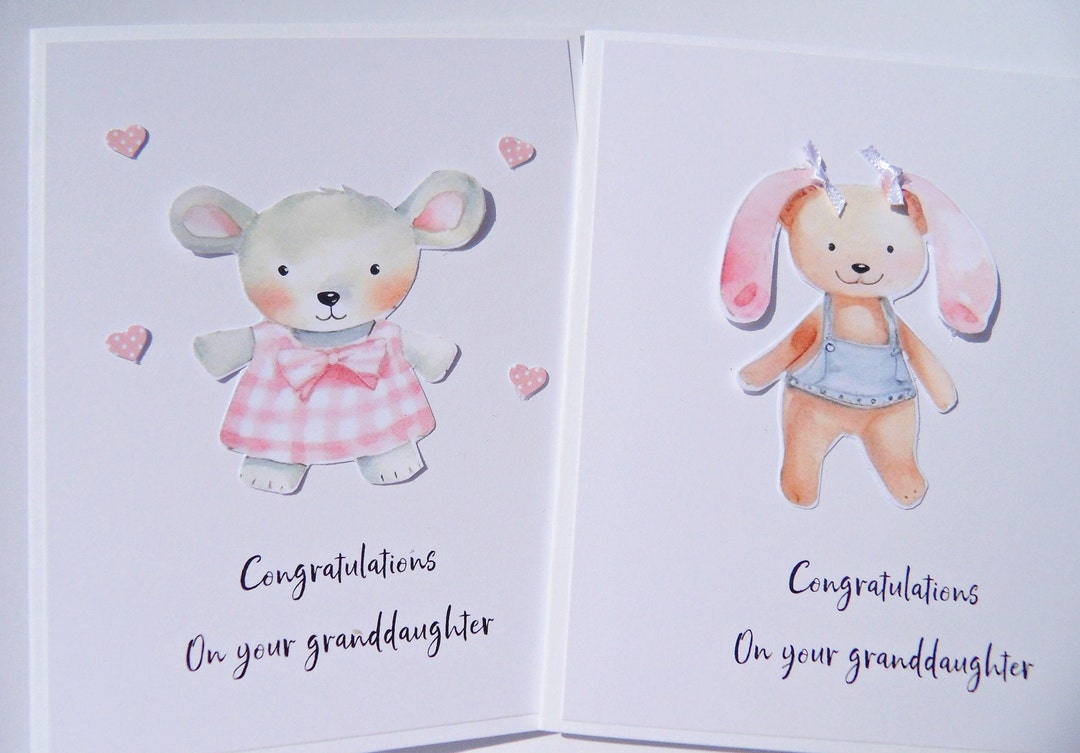 New Granddaughter Card. Card for Grandparents. Pregnancy Announcement ...