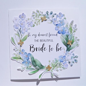 Best Friend Bride to Be Card, Bridal Shower Card, Engagement Card, Wedding Congratulations Card, Future Bride Card, Girlfriend Wedding Day