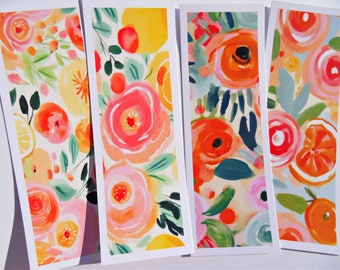 Citrus Bookmarks, Floral Bookmarks, Book Club, Reading Accessories, Gift for Book Lovers. Gift for Mom, Birthday Gift